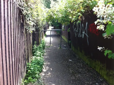 Image courtesy of Scott Kennedy-Lount Graffiti and Overgrown; the path linking Caversham Road and the Hillsborough Road Park