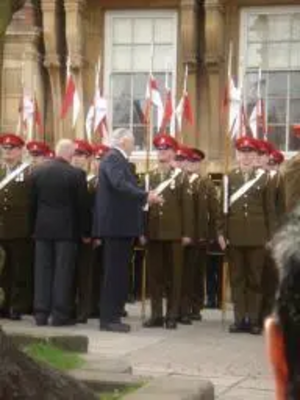 Cllr. Roger Blackmore inspects the troops