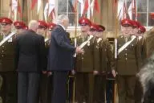 Cllr. Roger Blackmore inspects the troops